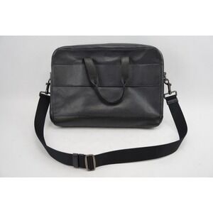 Coach Hamilton‎ Day Brief F27617 Black Pebble Leather Laptop Travel Briefcase